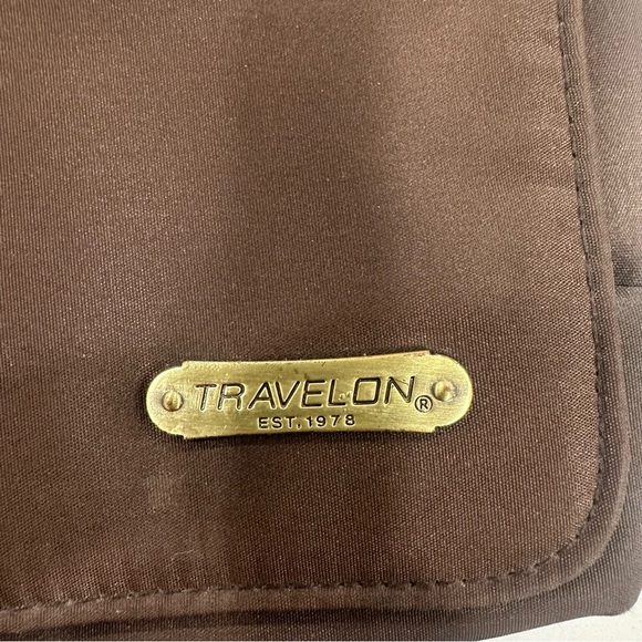 Travelon Anti-Theft Classic Crossbody Bag - Brown with LED Light - Picture 2 of 16